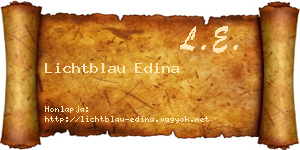 Lichtblau Edina névjegykártya